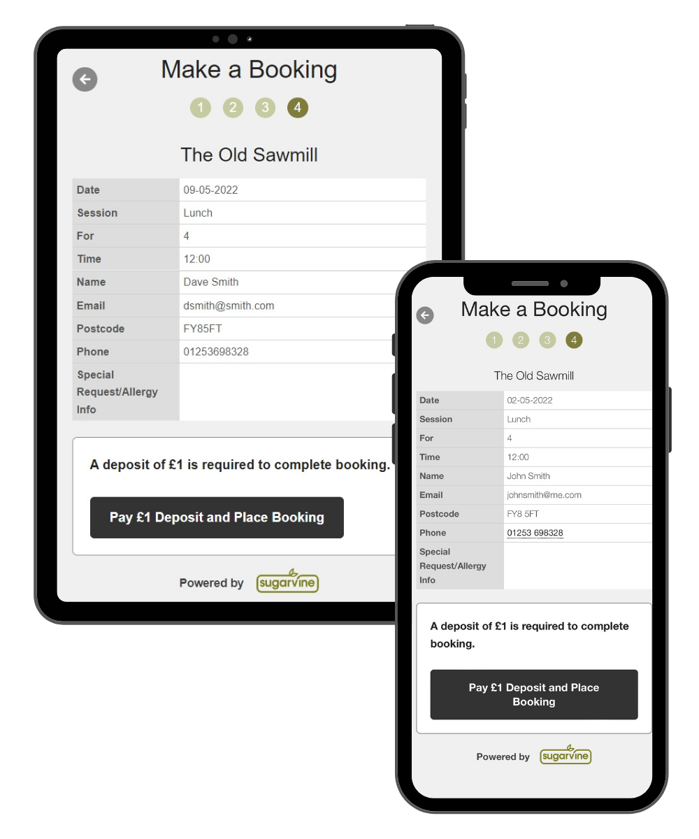 Copy of Untitled (2) Tablet and Phone Online Table Booking Systems
