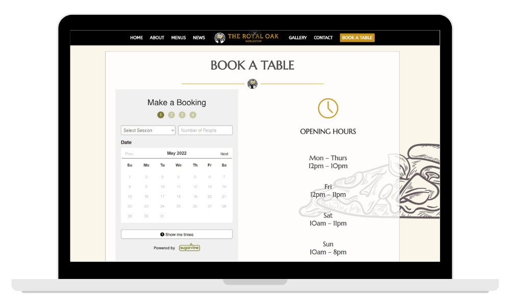 MacBook Online Table Booking System